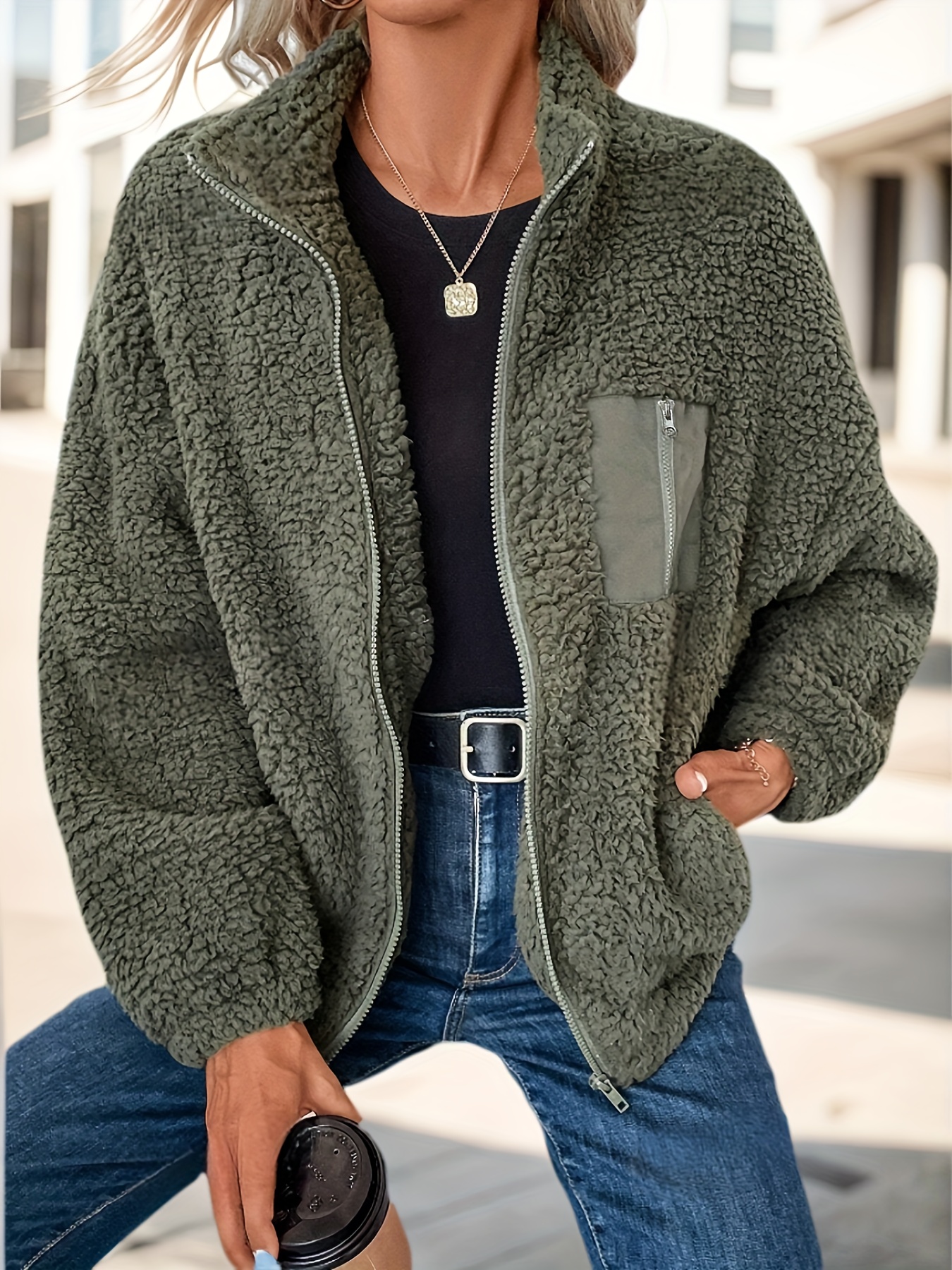 teddyjacke-damen-978sxg-1.jpg tenggongchi elegante richtungs reißverschluss teddyjacke Temu Germany – Bild 1