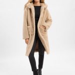 Amber & June Damen Teddymantel in beige