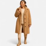 Langer Teddy Mantel Damen Kuscheliger Wintermantel – Zwei Mode