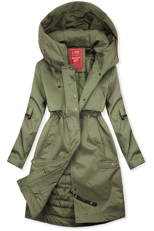 uebergangsjacke-908ioj.jpg Übergangsjacke/Mantel mit Kapuze, Olivgrün – Bild 1