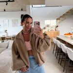 Bouclé Übergangsjacke Damen in Beige | Lisa's Boutique