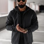 Herren Übergangsjacke Schwarz OZONEE JS/27B6523/3Z