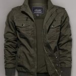 EKLENTSON Herren Frühlingsjacke Casual Übergangsjacke Outdoor Freizeitjacke Multi Taschen Männer (S, Armeegrün) | Baumwolle, Regular Fit, Multi ...