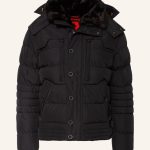 WELLENSTEYN Steppjacke STARSTREAM mit abnehmbarer Kapuze und Kunstfellbesatz in schwarz