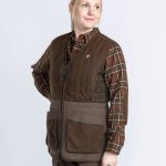 Pinewood® Shooting Weste Damen / Suede Brown
