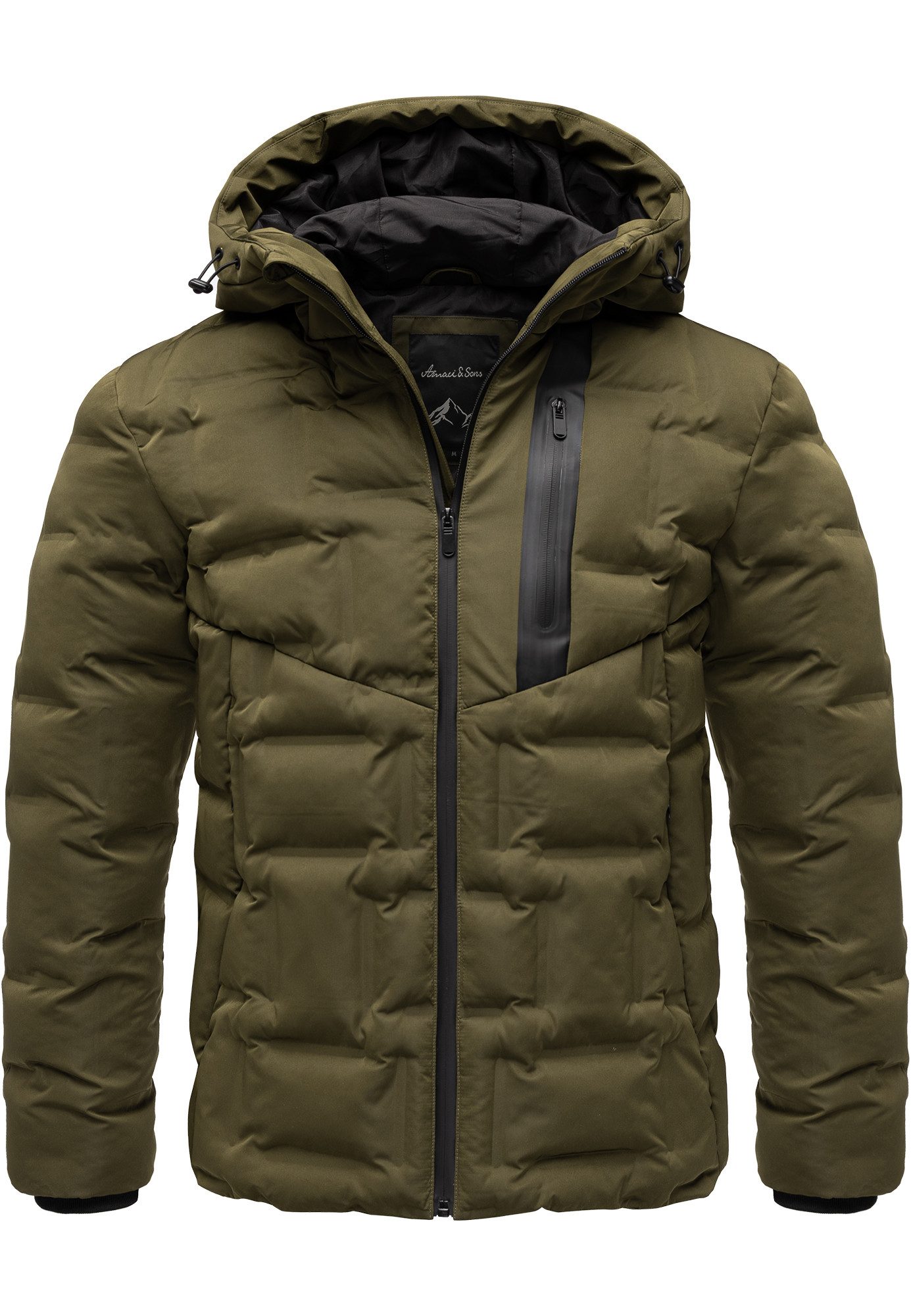 winter-jacken-herren-296iic-1.jpg Amaci&Sons Winterjacke BERKELEY Winterjacke Herren Gefütterte Dicke Winter Jacke für Männer mit Kapuze – Bild 1