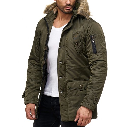 winter-jacken-herren-430vnu-1.jpg Herrenjacken Herren Winterjacke Mit Fellkragen Herren Jacke Mit Fellkragen Winter Jacke Herren Parka Mantel Anorak – Bild 1