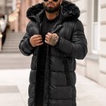 Herren Winterjacke Schwarz OZONEE O/M800Z
