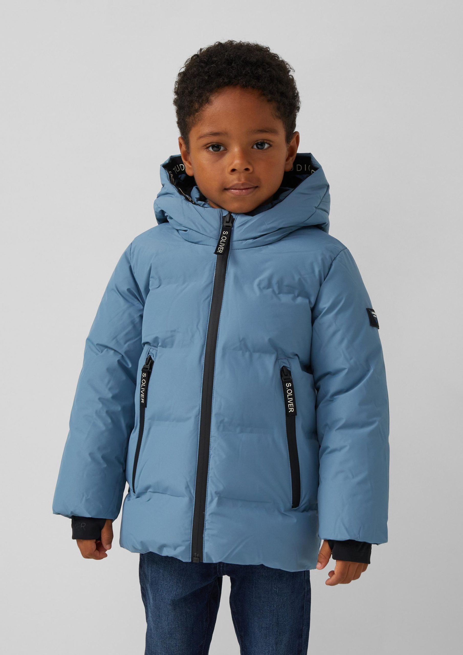 winterjacke-808rlk-1.jpg Unisex Winterjacke mit sportiven Details Hellblau | s.Oliver – Bild 1