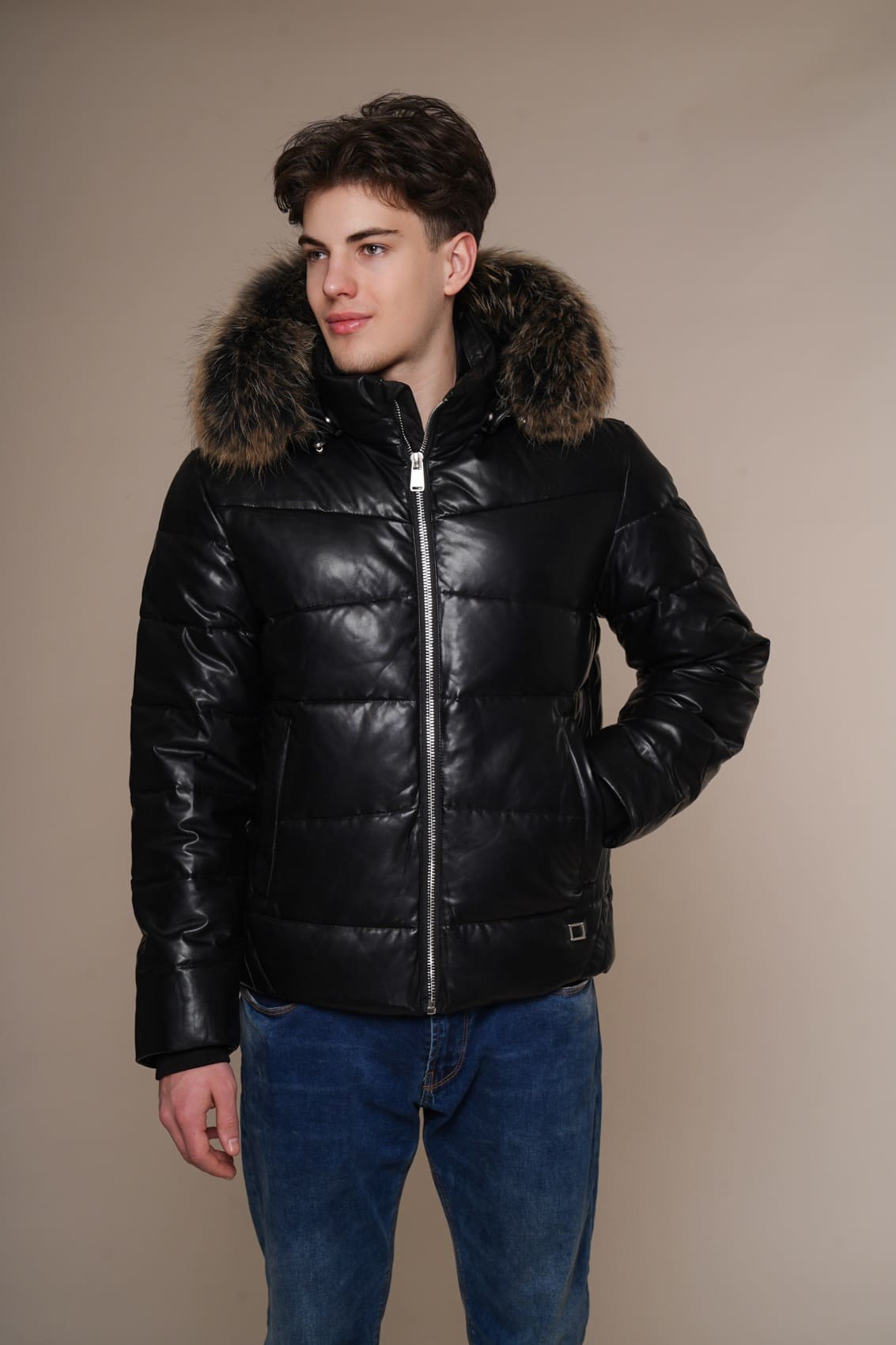 winterjacke-herren-925dfo-1.jpg Art 191 | Winterjacke | Herren | wasserdicht | schwarz | Steppjacke | Waschbär | 46, 52, 56, 58 Fashion Mix – Bild 1