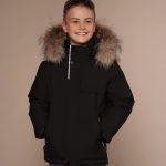 Art 039 | Winterjacke | Junge | Kinder | Parka | schwarz | Waschbär | Größen: 116, 122, 128, 134 cm.