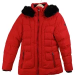 WELLENSTEYN Damen Winterjacke Rot Gr. M Kapuze Fellbesatz…