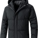 Herren Winterjacke, wasserdicht, warm, Winter, langärmelig, warm, mit Kapuze, gepolstert, Winterjacken für Herren, Übergröße, dicke warme Jacken, Windbreaker, warm, dicker Reißverschluss, Schwarz , M : Amazon.de: Fashion