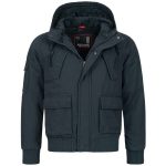 Alessandro Salvarini Herren Winterjacke gefüttert mit Kapuze Navy Gr.M