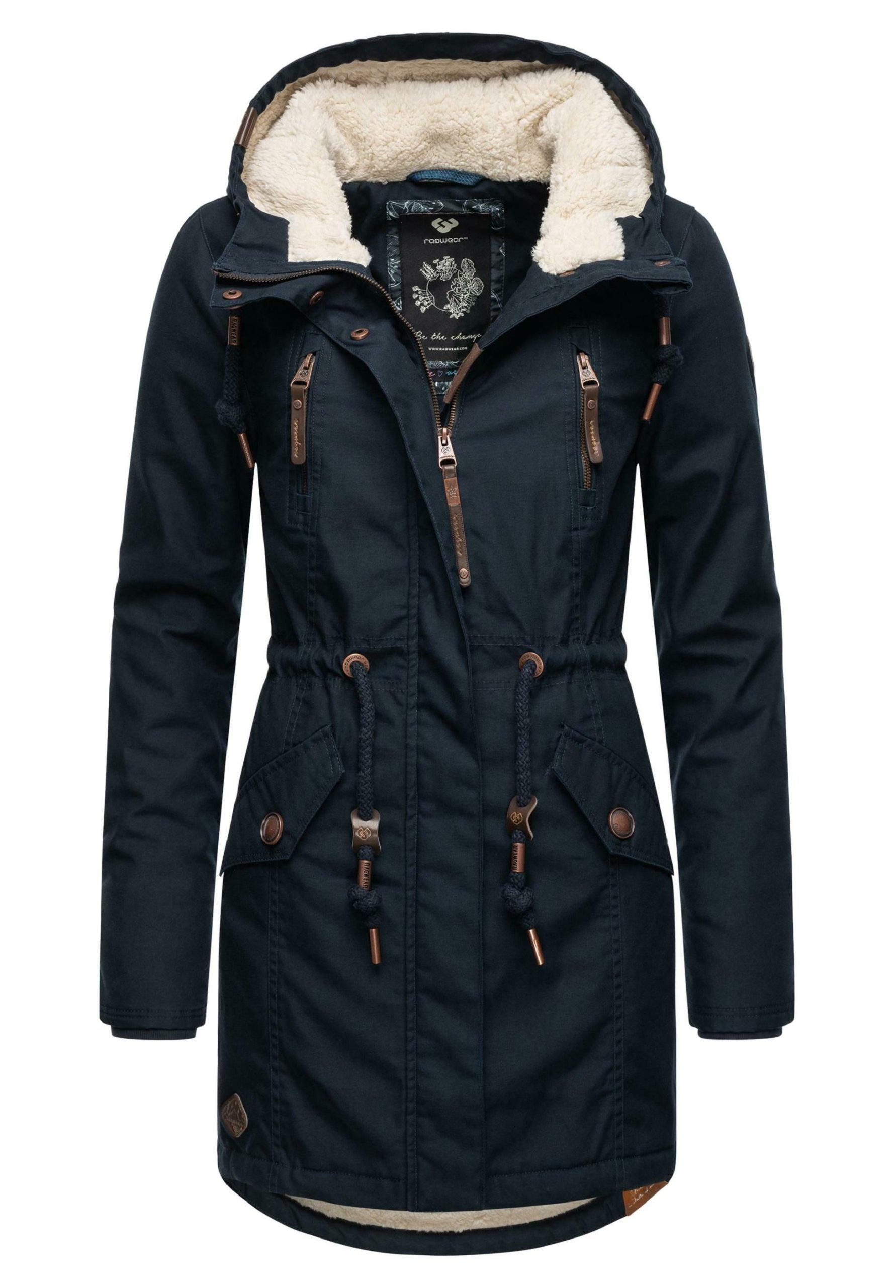 wintermantel-281vjt-1.jpg Ragwear ELSIE Wintermantel navy/dunkelblau meliert Zalando – Bild 1