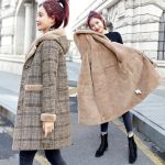 Kurzmantel Filz Wollmantel Damen Kaufe Herbst Und Winter Damen Karierter Mittellanger Mantel Mit