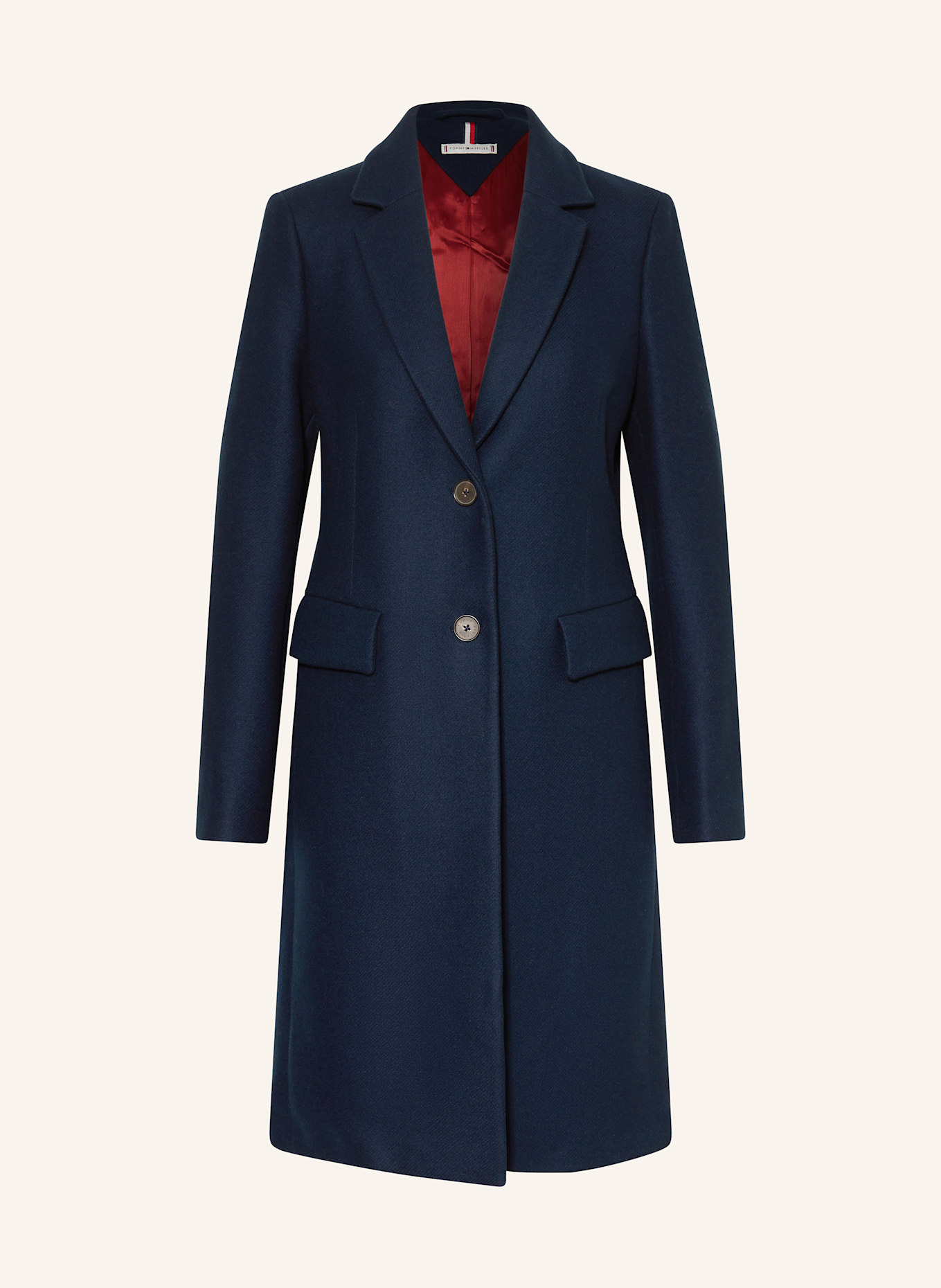 wollmantel-damen-390hba-1.jpg TOMMY HILFIGER Wollmantel in dunkelblau – Bild 1