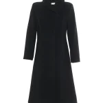 Damenmantel glockiger Schnitt "Schwarz" Crines Design